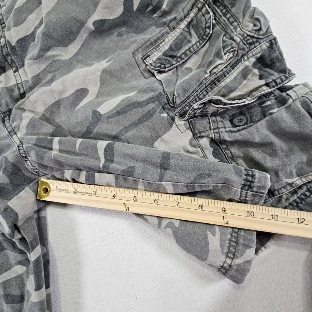 Lee Dungarees Cargo Shirts Mens 40 Camo Military Style Twill Camouflage Green